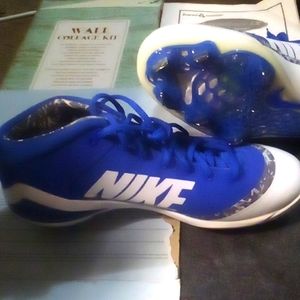 Mens Nike Force Air Trout 4 Size Metal Cleats Blue